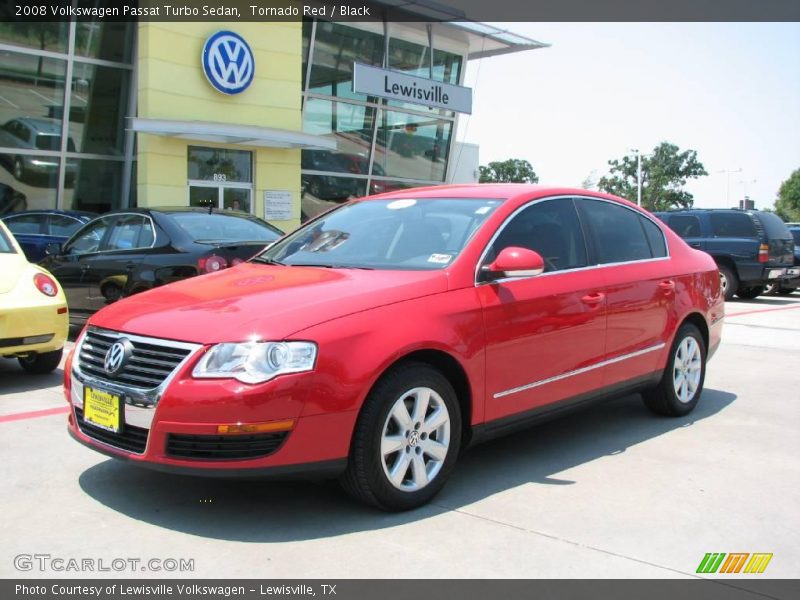 Tornado Red / Black 2008 Volkswagen Passat Turbo Sedan