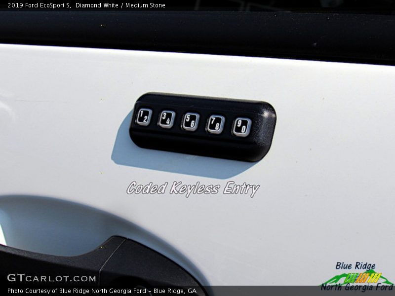 Diamond White / Medium Stone 2019 Ford EcoSport S