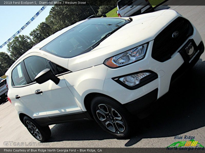 Diamond White / Medium Stone 2019 Ford EcoSport S