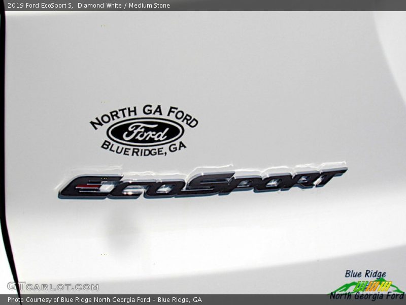 Diamond White / Medium Stone 2019 Ford EcoSport S
