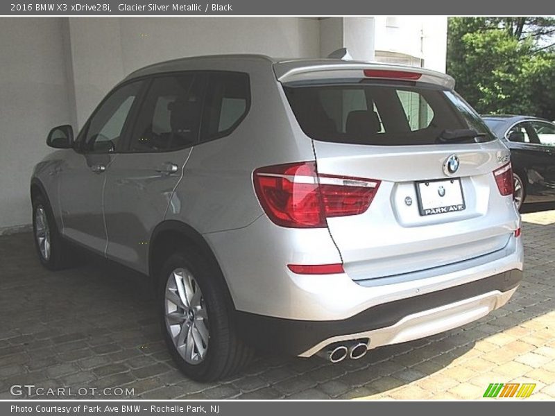 Glacier Silver Metallic / Black 2016 BMW X3 xDrive28i