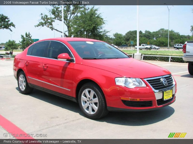 Tornado Red / Black 2008 Volkswagen Passat Turbo Sedan