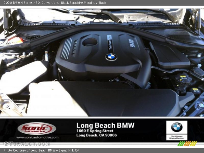 Black Sapphire Metallic / Black 2020 BMW 4 Series 430i Convertible