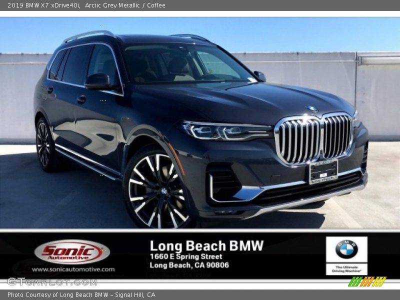 Arctic Grey Metallic / Coffee 2019 BMW X7 xDrive40i