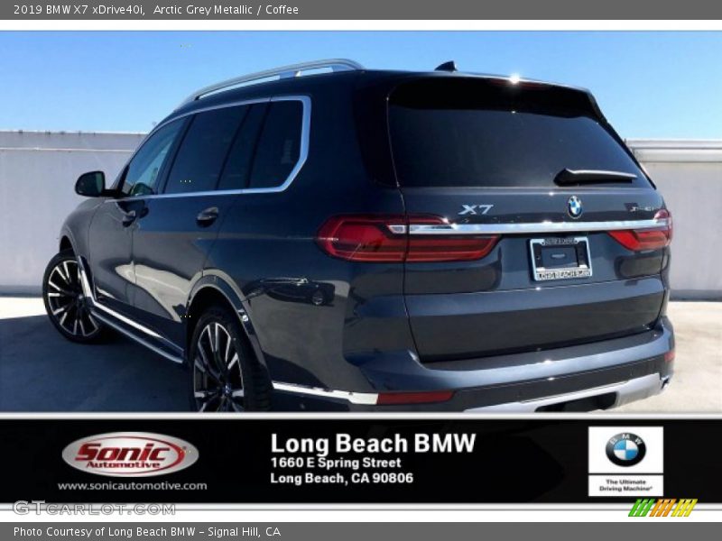 Arctic Grey Metallic / Coffee 2019 BMW X7 xDrive40i