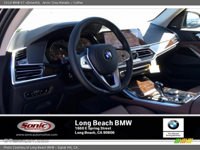 Arctic Grey Metallic / Coffee 2019 BMW X7 xDrive40i