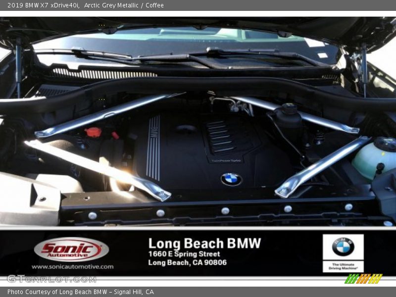 Arctic Grey Metallic / Coffee 2019 BMW X7 xDrive40i