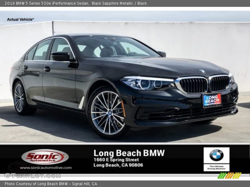 Black Sapphire Metallic / Black 2019 BMW 5 Series 530e iPerformance Sedan