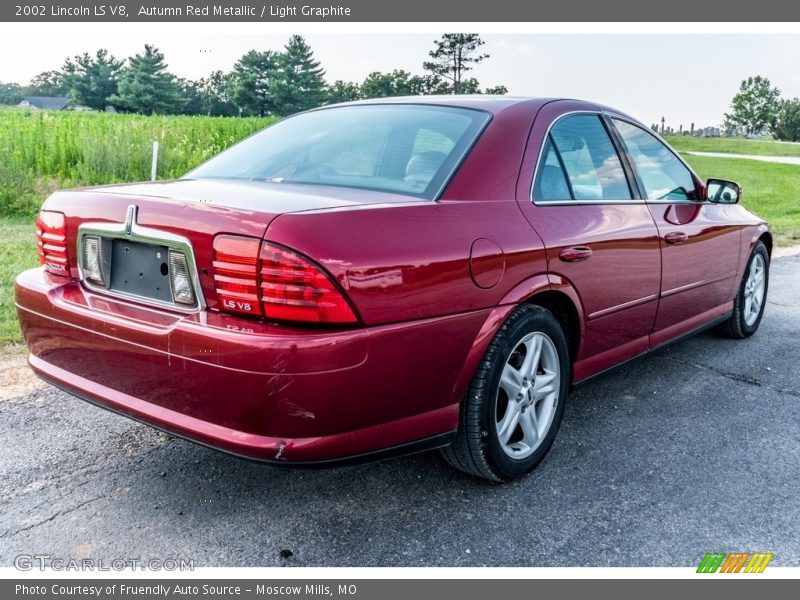 Autumn Red Metallic / Light Graphite 2002 Lincoln LS V8
