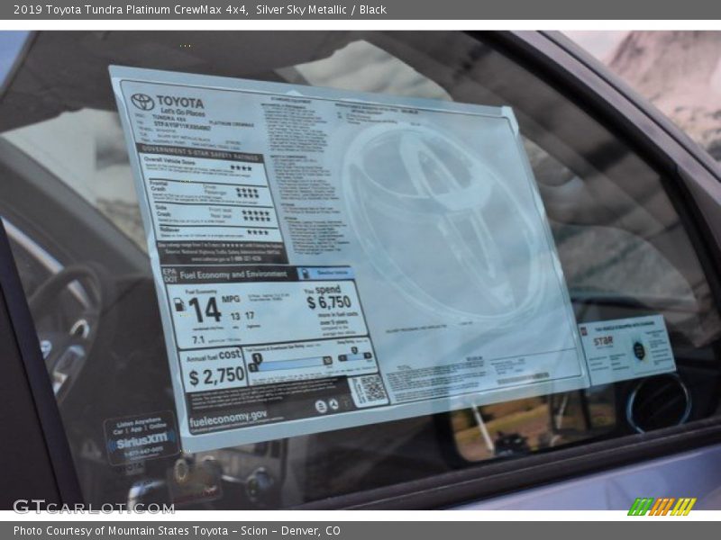Silver Sky Metallic / Black 2019 Toyota Tundra Platinum CrewMax 4x4