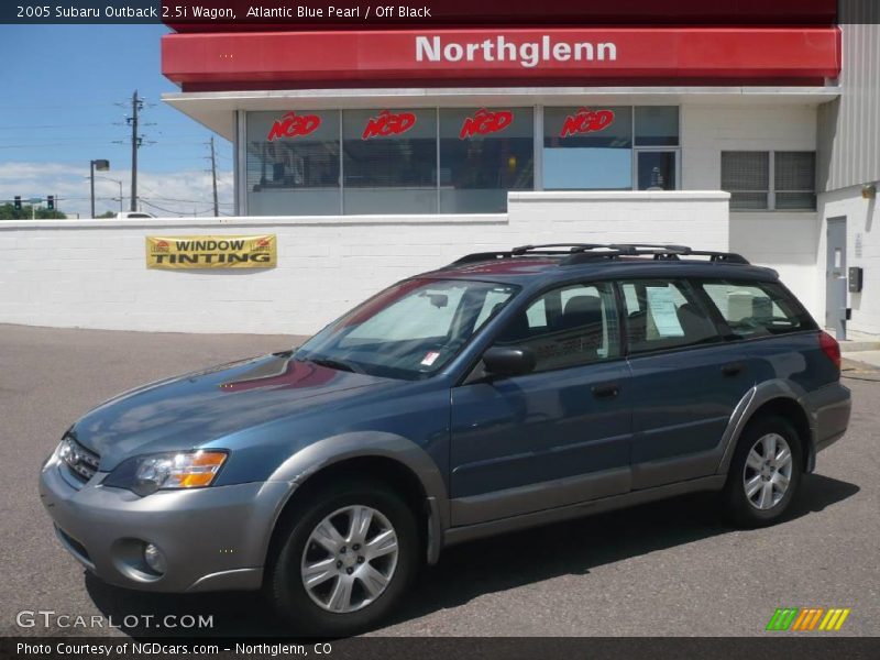 Atlantic Blue Pearl / Off Black 2005 Subaru Outback 2.5i Wagon