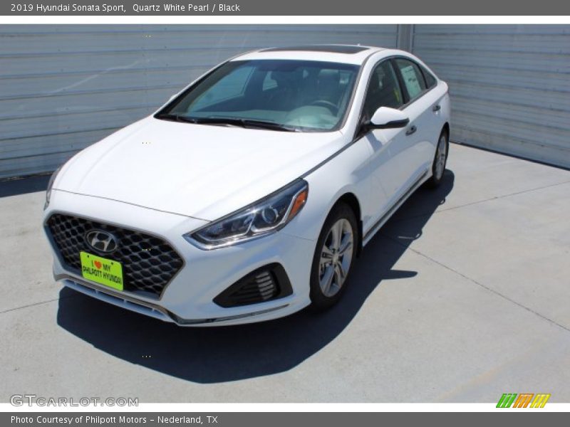 Quartz White Pearl / Black 2019 Hyundai Sonata Sport