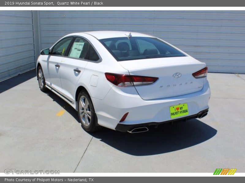 Quartz White Pearl / Black 2019 Hyundai Sonata Sport