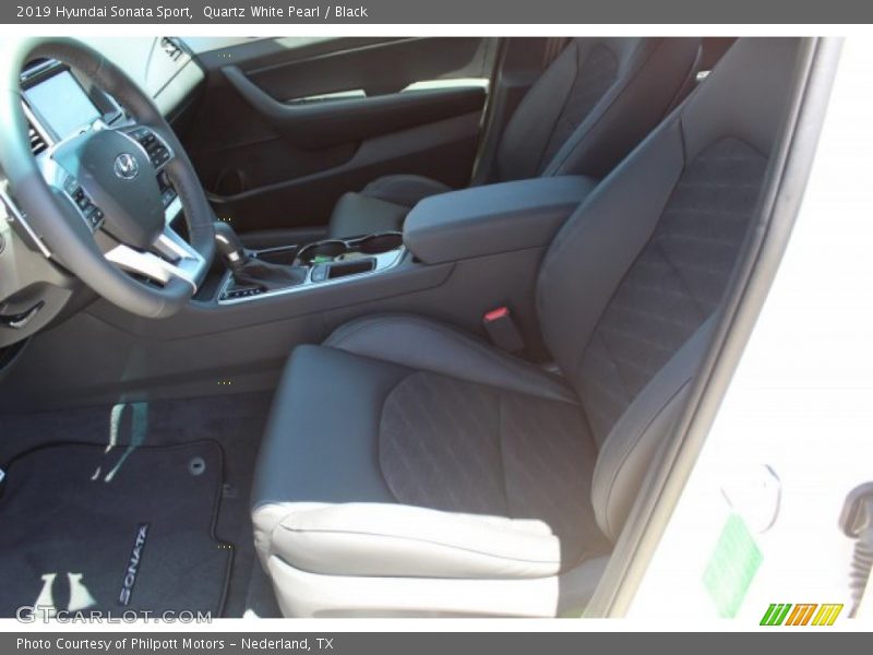 Quartz White Pearl / Black 2019 Hyundai Sonata Sport