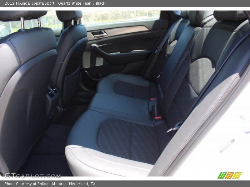 Quartz White Pearl / Black 2019 Hyundai Sonata Sport