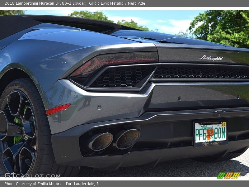 Grigio Lynx Metallic / Nero Ade 2018 Lamborghini Huracan LP580-2 Spyder