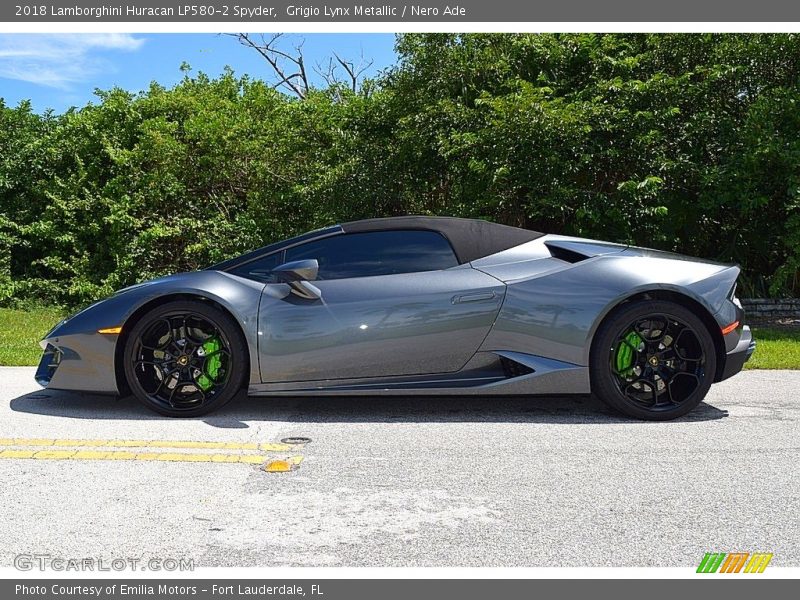  2018 Huracan LP580-2 Spyder Grigio Lynx Metallic