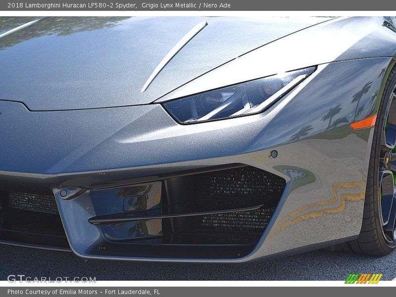 Grigio Lynx Metallic / Nero Ade 2018 Lamborghini Huracan LP580-2 Spyder