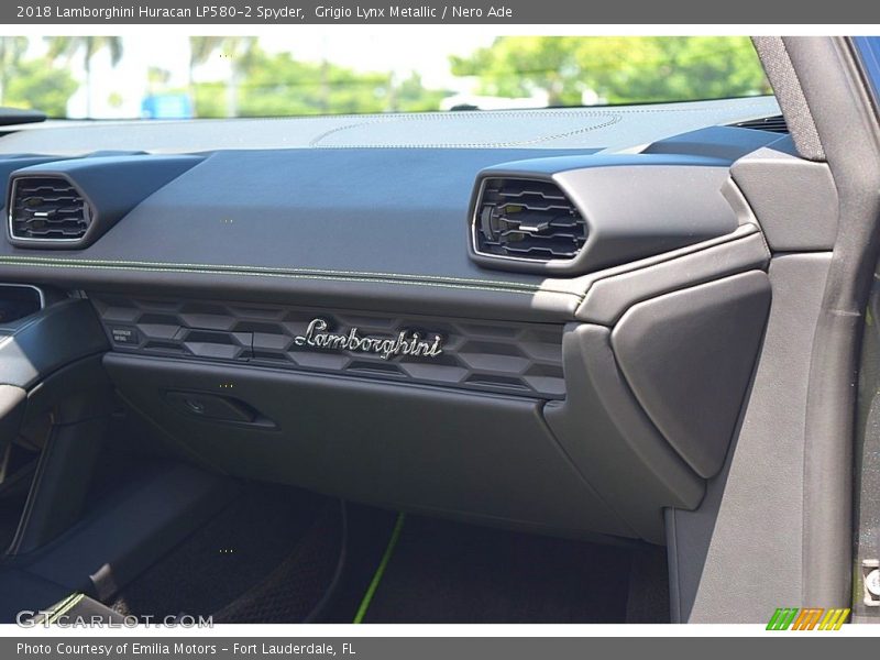 Dashboard of 2018 Huracan LP580-2 Spyder