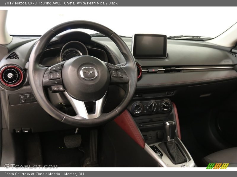 Crystal White Pearl Mica / Black 2017 Mazda CX-3 Touring AWD