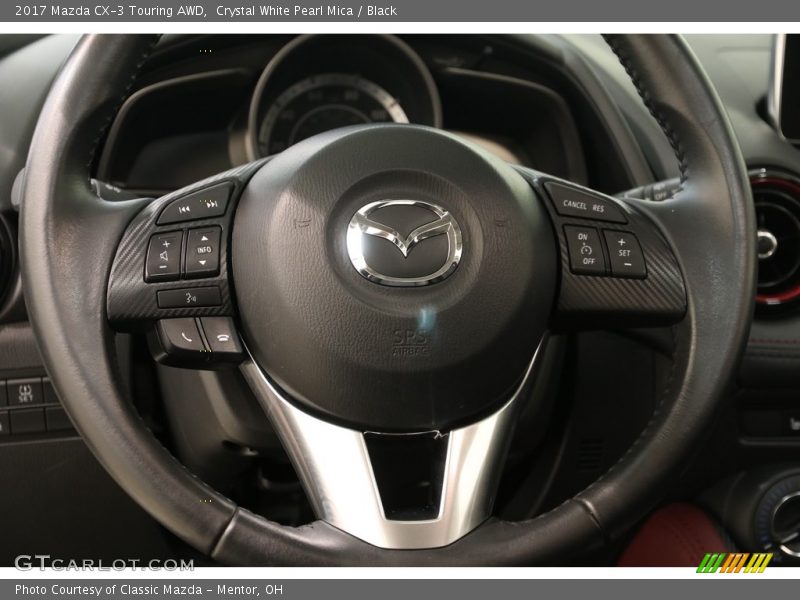 Crystal White Pearl Mica / Black 2017 Mazda CX-3 Touring AWD