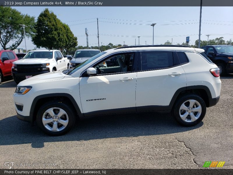 White / Black/Ski Gray 2019 Jeep Compass Latitude 4x4