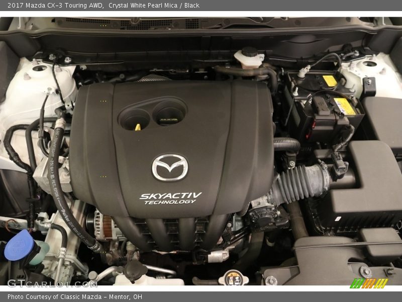 Crystal White Pearl Mica / Black 2017 Mazda CX-3 Touring AWD