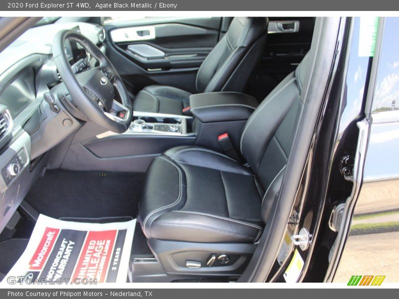 Front Seat of 2020 Explorer ST 4WD