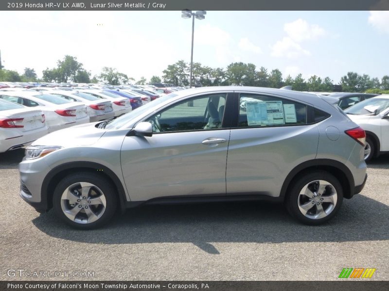 Lunar Silver Metallic / Gray 2019 Honda HR-V LX AWD