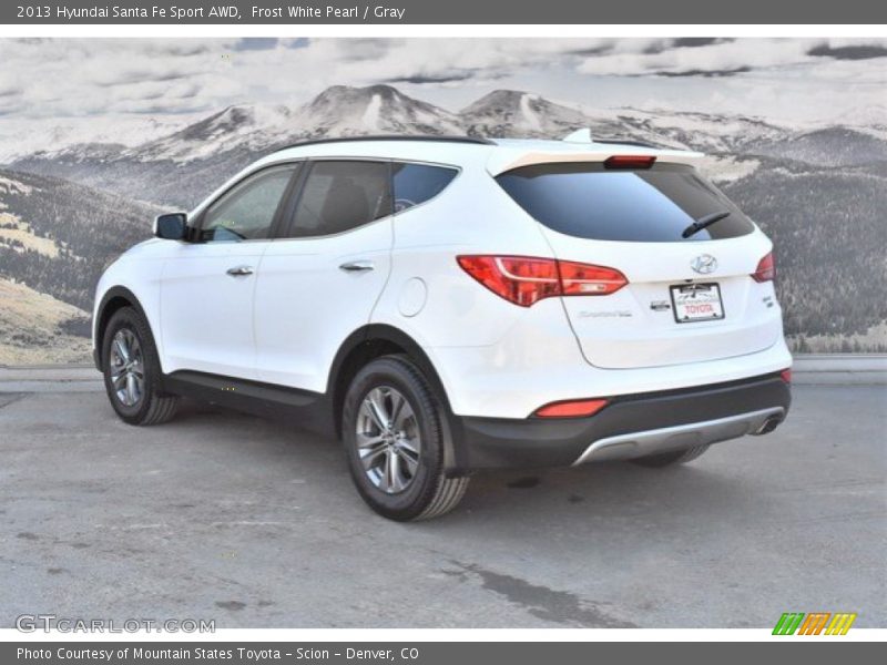 Frost White Pearl / Gray 2013 Hyundai Santa Fe Sport AWD