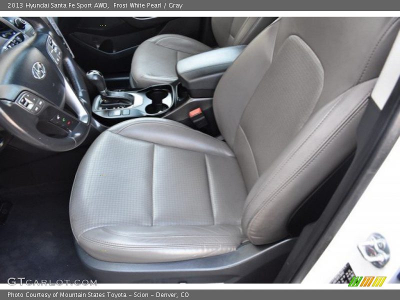 Frost White Pearl / Gray 2013 Hyundai Santa Fe Sport AWD