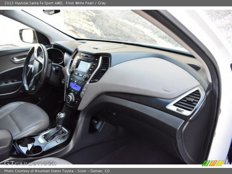 Frost White Pearl / Gray 2013 Hyundai Santa Fe Sport AWD