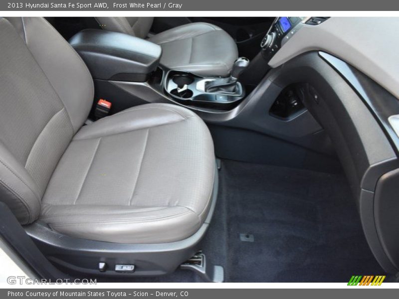 Frost White Pearl / Gray 2013 Hyundai Santa Fe Sport AWD