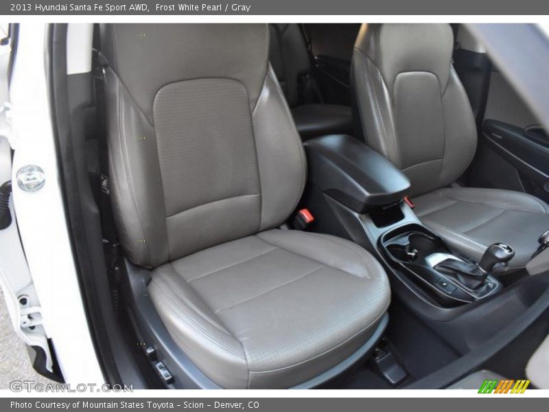 Frost White Pearl / Gray 2013 Hyundai Santa Fe Sport AWD