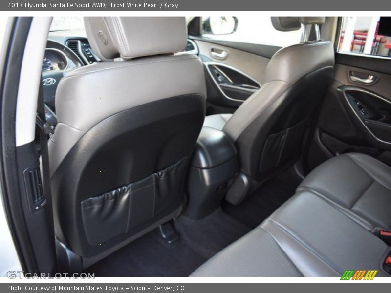 Frost White Pearl / Gray 2013 Hyundai Santa Fe Sport AWD