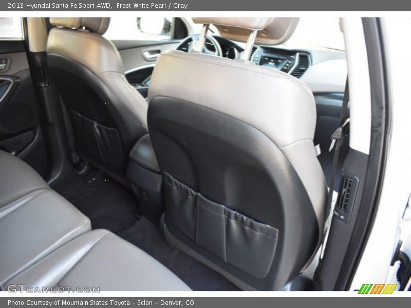 Frost White Pearl / Gray 2013 Hyundai Santa Fe Sport AWD