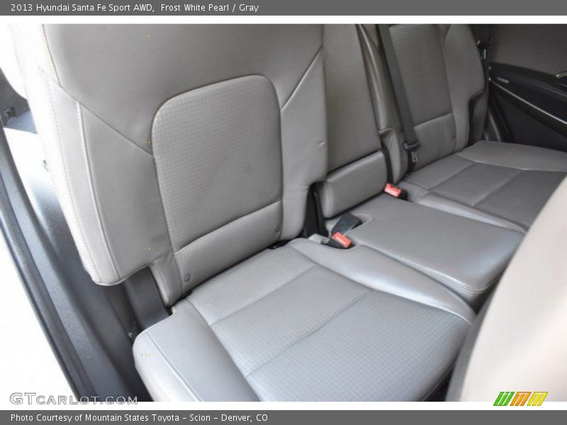 Frost White Pearl / Gray 2013 Hyundai Santa Fe Sport AWD