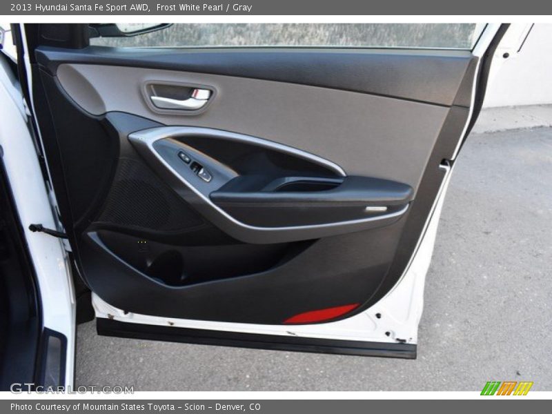 Frost White Pearl / Gray 2013 Hyundai Santa Fe Sport AWD