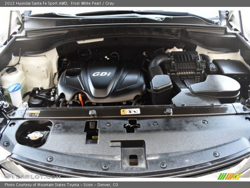 Frost White Pearl / Gray 2013 Hyundai Santa Fe Sport AWD