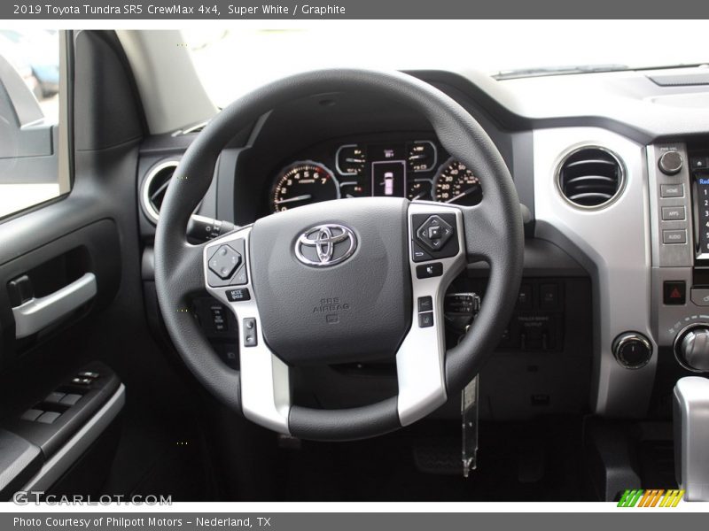 Super White / Graphite 2019 Toyota Tundra SR5 CrewMax 4x4