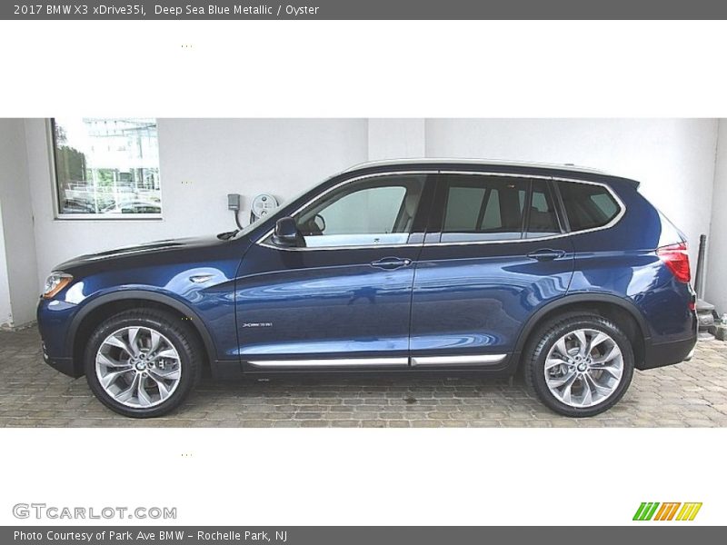 Deep Sea Blue Metallic / Oyster 2017 BMW X3 xDrive35i