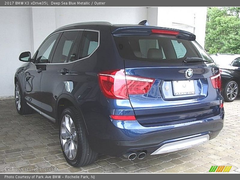Deep Sea Blue Metallic / Oyster 2017 BMW X3 xDrive35i