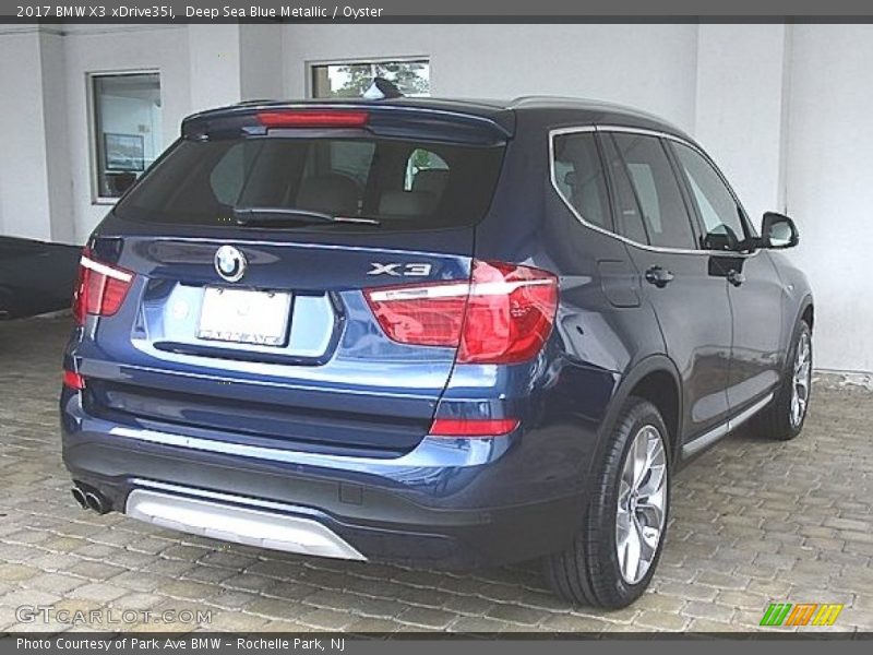 Deep Sea Blue Metallic / Oyster 2017 BMW X3 xDrive35i