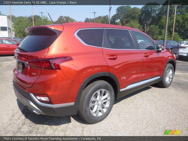 Lava Orange / Black 2020 Hyundai Santa Fe SE AWD