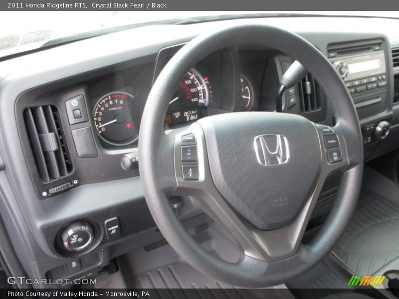 Crystal Black Pearl / Black 2011 Honda Ridgeline RTS