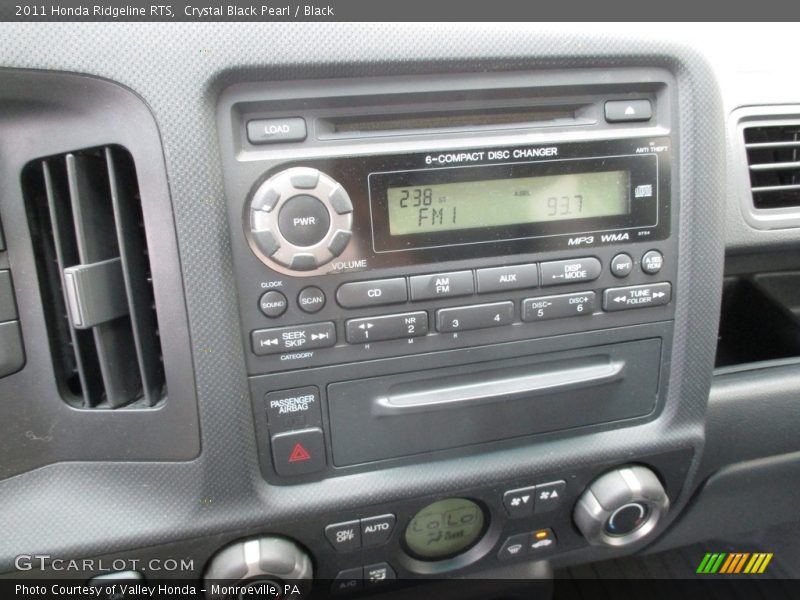 Crystal Black Pearl / Black 2011 Honda Ridgeline RTS