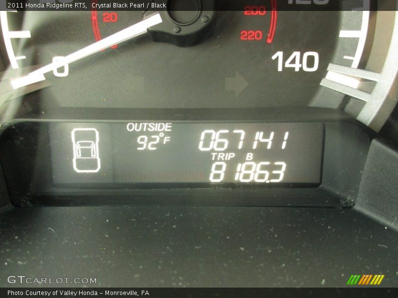 Crystal Black Pearl / Black 2011 Honda Ridgeline RTS