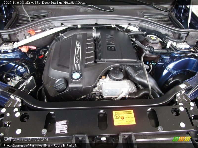 Deep Sea Blue Metallic / Oyster 2017 BMW X3 xDrive35i