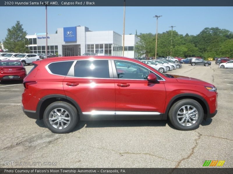 Calypso Red / Black 2020 Hyundai Santa Fe SE AWD