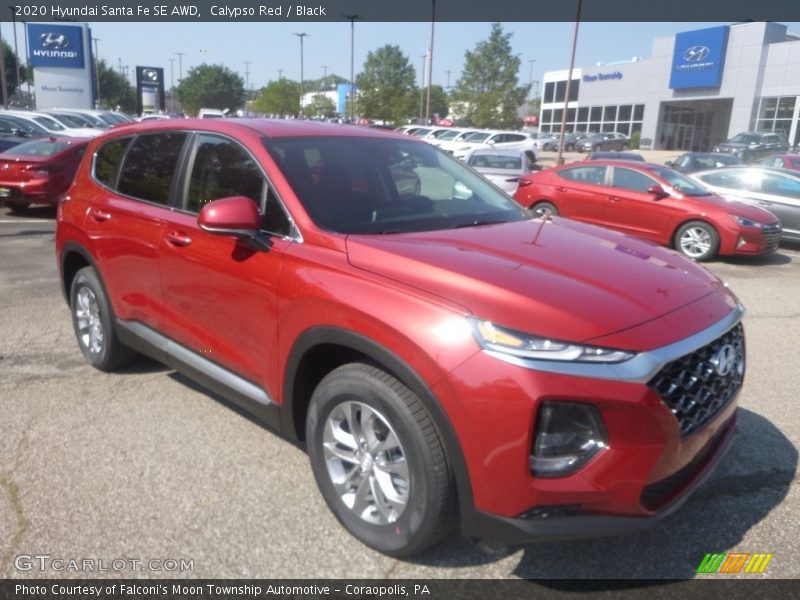 Calypso Red / Black 2020 Hyundai Santa Fe SE AWD